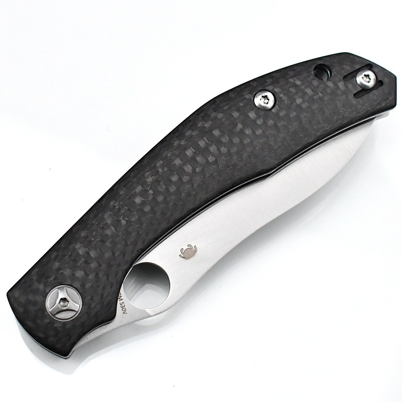 C241 Pocket Folding Knife Logo S30V Blade Carbon Fiber Handle Camping Outdoor Fishing Hunting EDC Kitchen Fruit Knife Tool