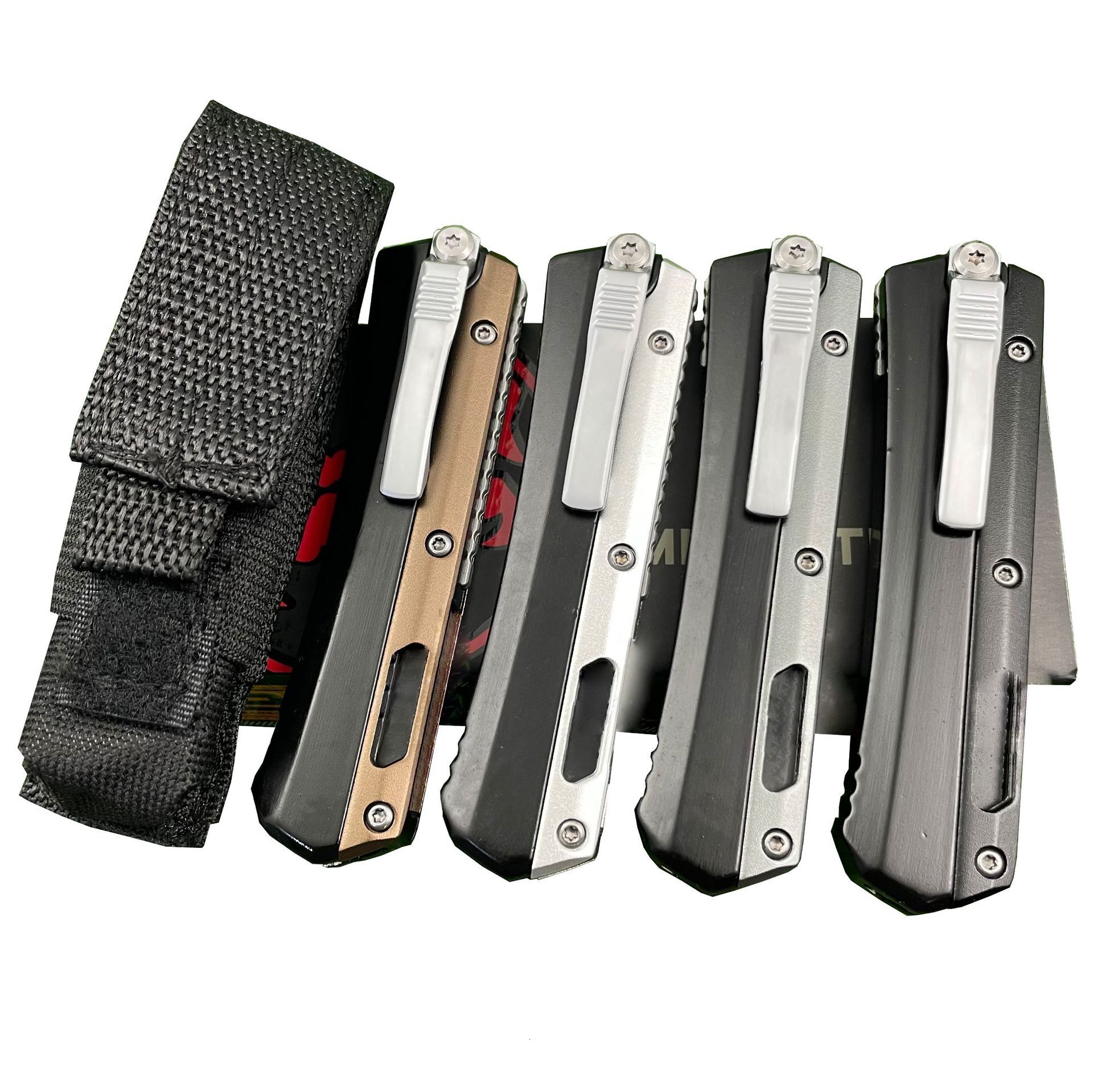 Pocket Knives D2 Blade Outdoor Camping Self Defense Zinc Aluminum Handle Utility EDC Tools