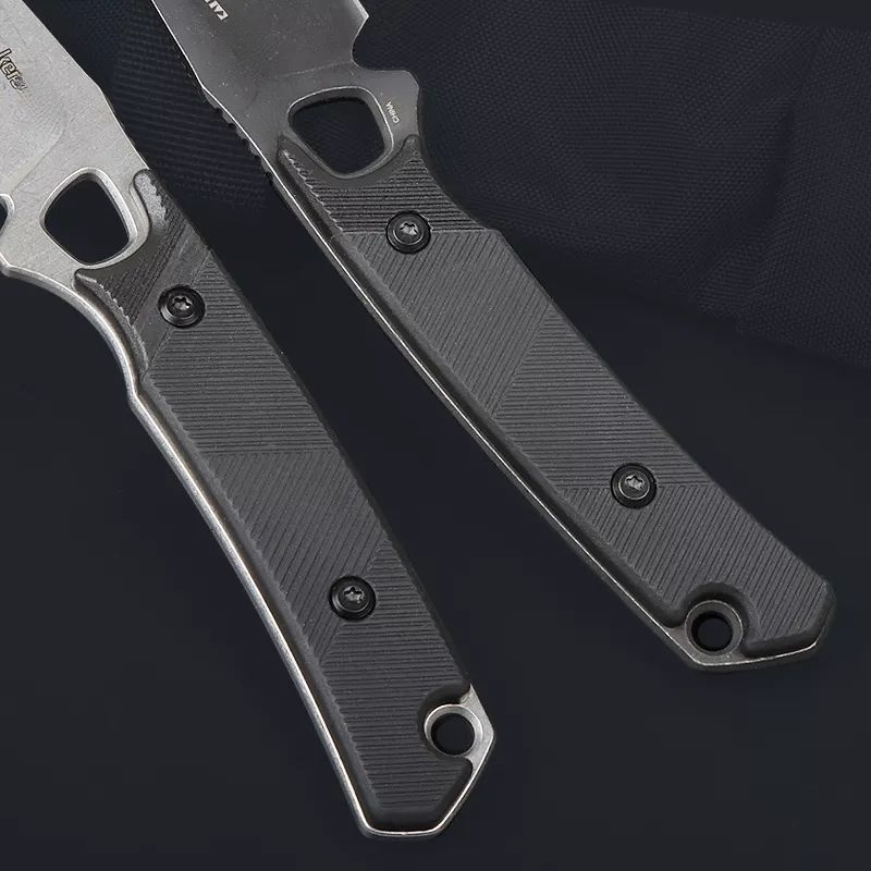 KS 2048 Durable Fixed Blade Knife - 8Cr13Mov Blade - Nylon Fiber Handle - Outdoor Multi-functional Portable Cutting Knife