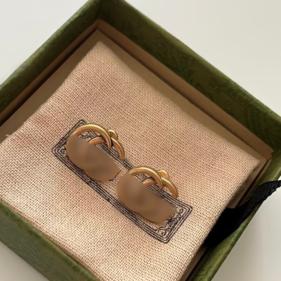 vintage earrings High quality earrings Classical 14K gold designer earrings with stamp Stud earrings Ladies Wedding Party gift