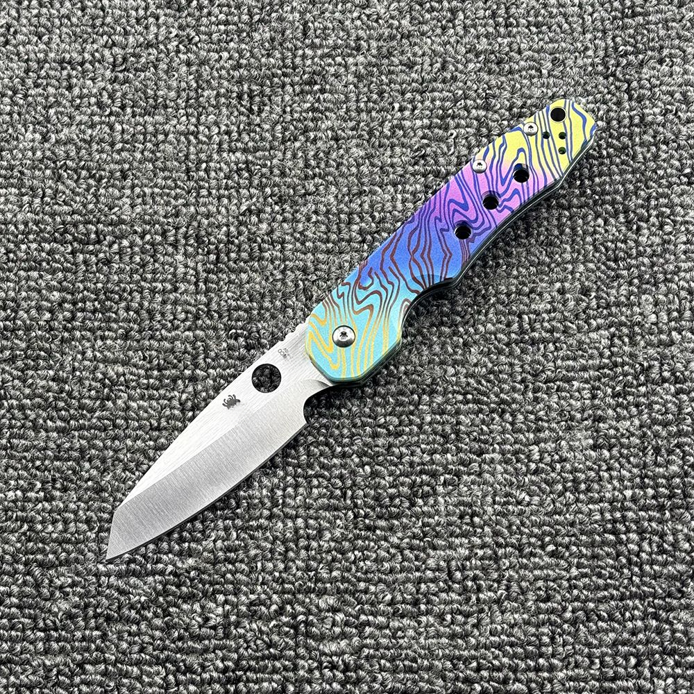 C240 Donut/3D Printed G10 Handle Folding Outdoor Camping Wilderness Survival Tool Knife