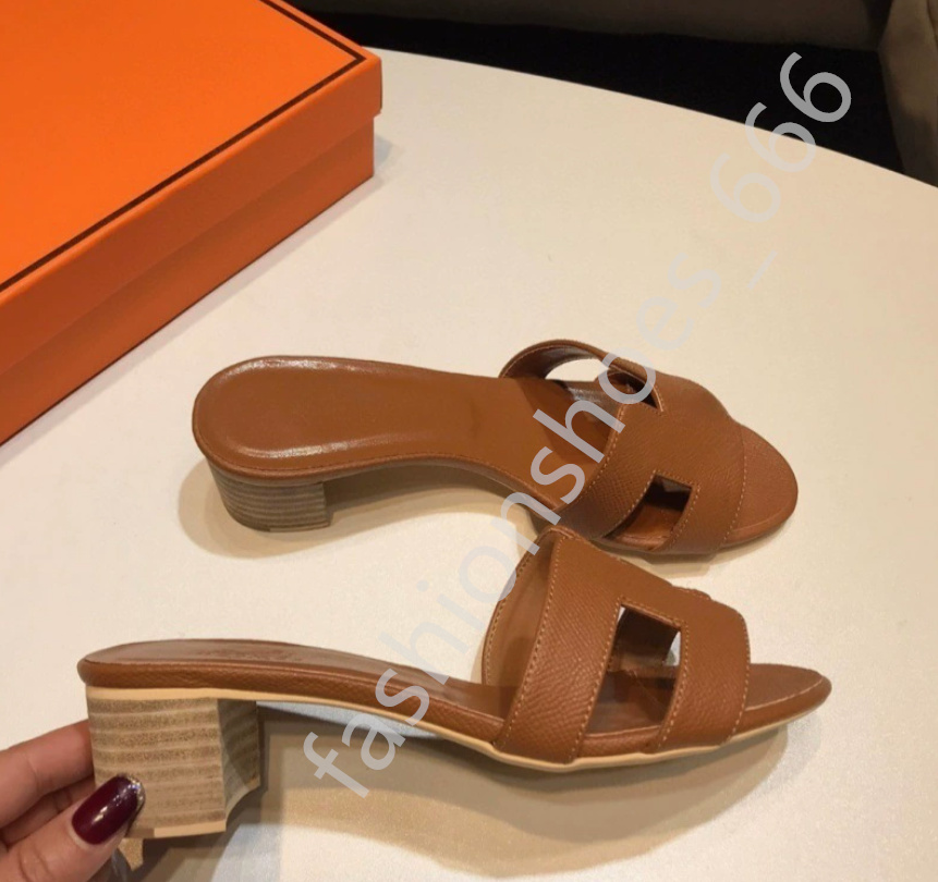 Luxury High Heels Leather Sandal Suede Mid-heel Women Designer Sandals Summer Beach Sexy Wedding Shoes Size 35-42 22color