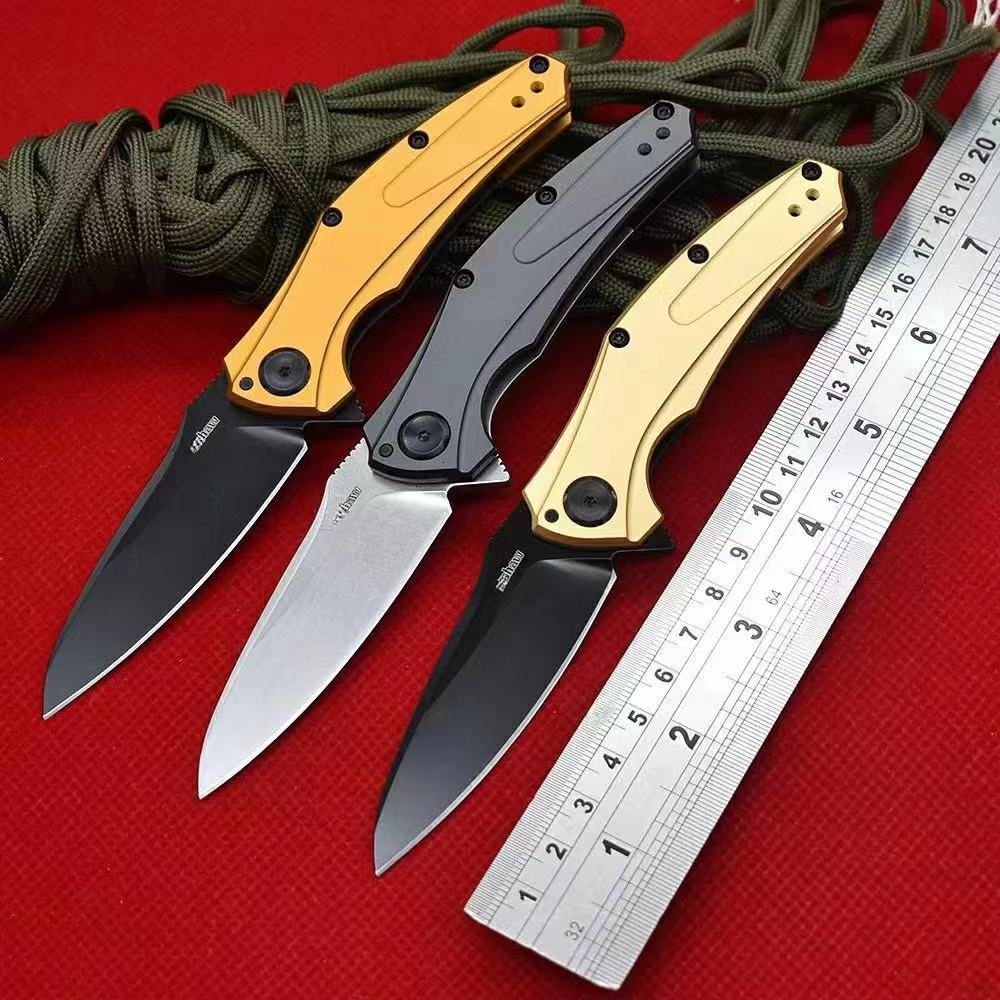 7777 Mini Pocket Folding Knife Aluminum Handle Stone Wash Camping Survival Outdoor Knife Portable Sharp Durable Tool Navaja Jackknife