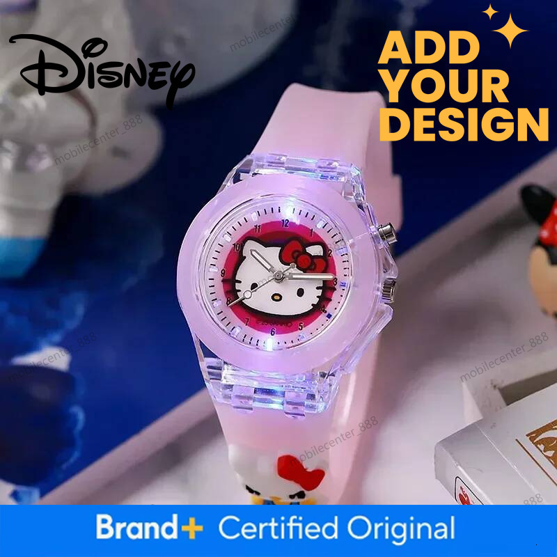 Designer Disney Disney Fashion Minnie Children's Watch Mickey Mouse Children's Flash Light Cartoon Figure Doll Boys Girls Birthday Gifts Lux - view 5