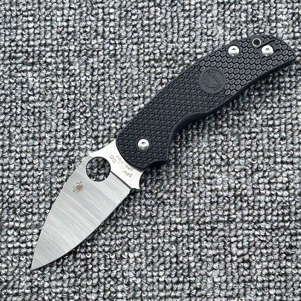 C123 Nylon Handle/Titanium Alloy Handle Folding High Hardness Outdoor Camping Wilderness Survival Tool Knife
