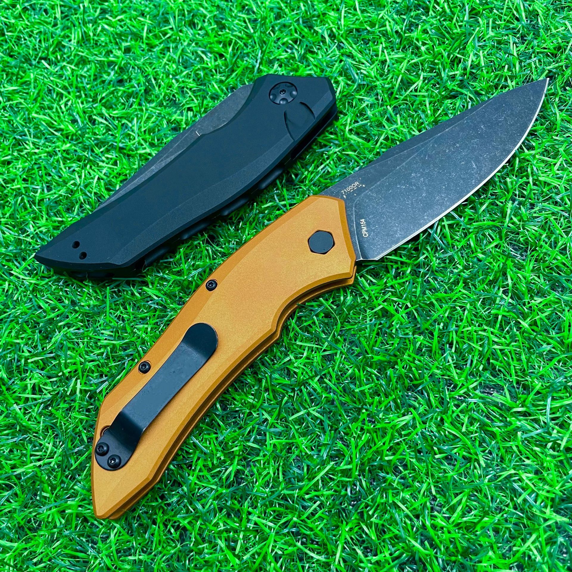 High Quality 7100 Folding Knife CPM-154 Blade T6 Handle Camping Survial Outdoor Hunting Tactical Pocket Knives EDC Multitool