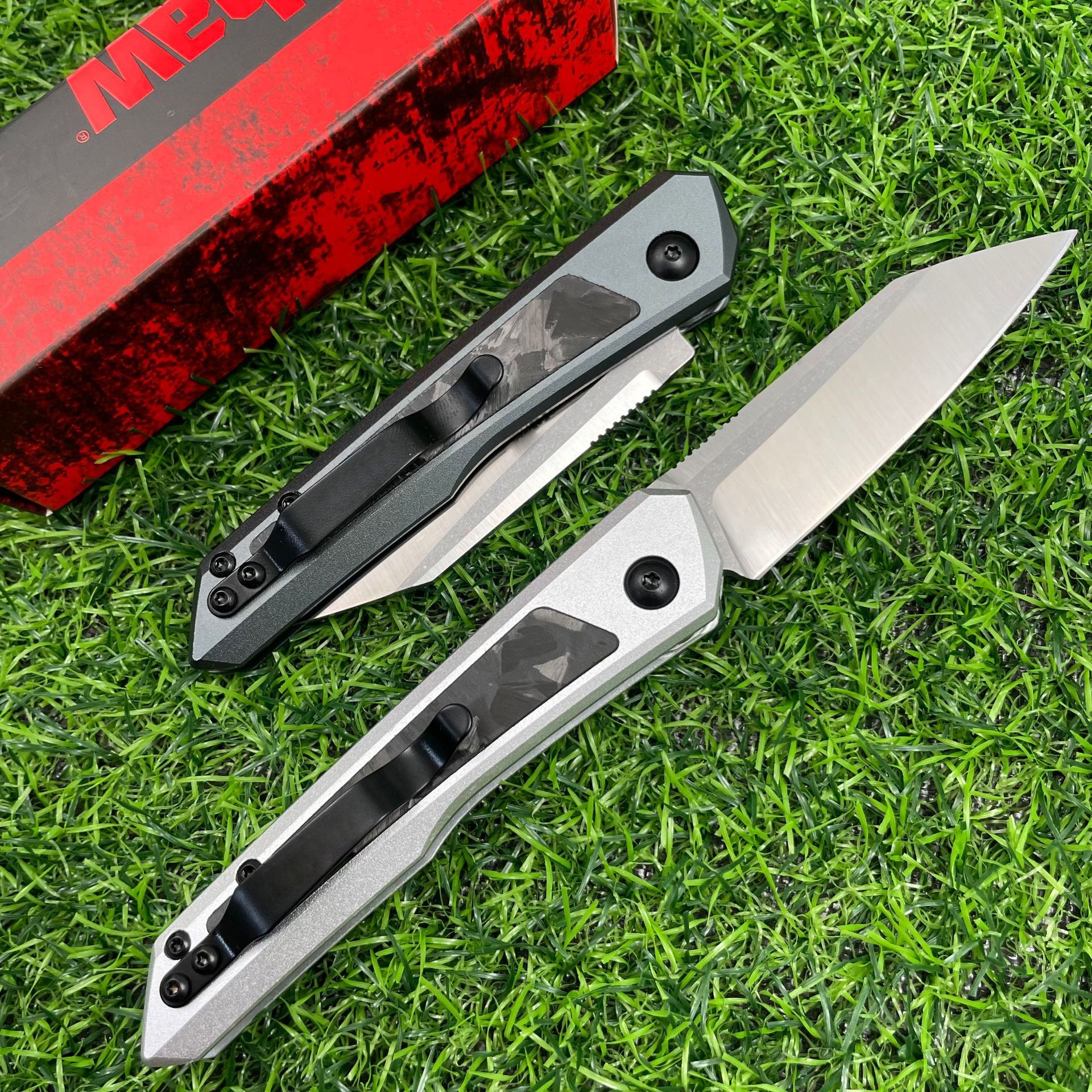 KS7050 Aviation Aluminum Handle Side Jump Knife M390 Blade Folding Knife Outdoor Tactical Camping Hiking Hunting EDC Knife