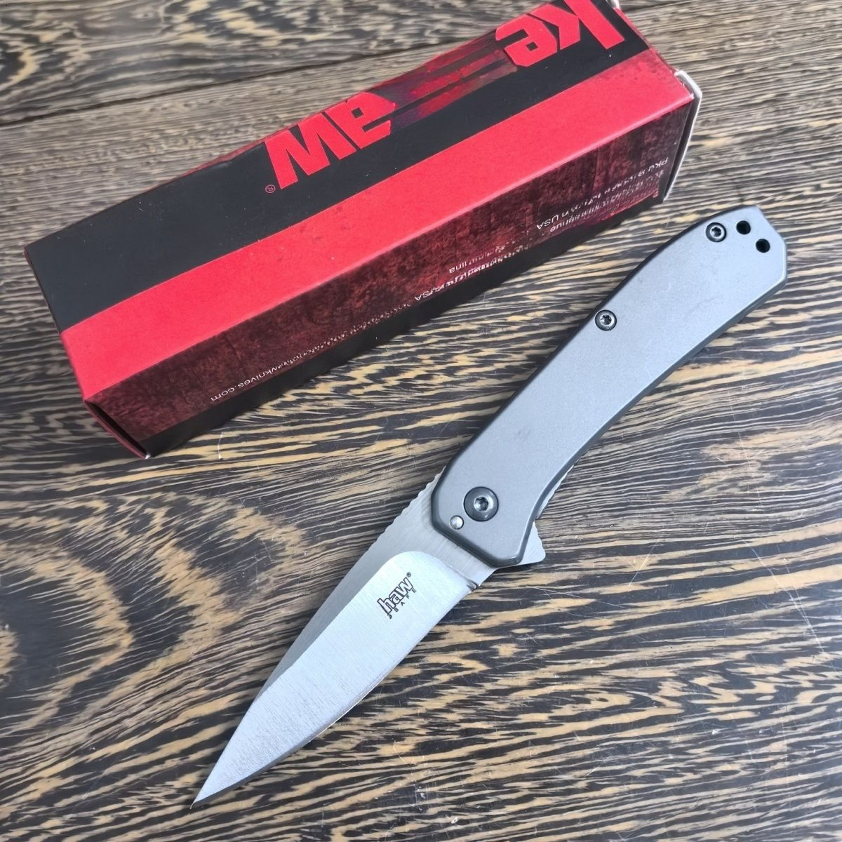 KS 3870 Amplitude Assisted Flipper Knife 8Cr13Mov Blade 420 Steel Gray Handle Self-defense Utility Hunting Folding Knife