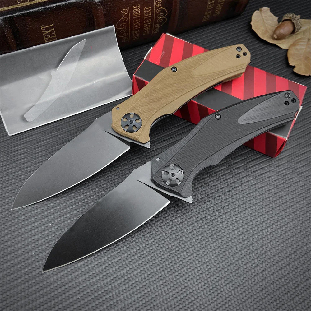 Lightweight EDC 7008 Folding Knife G10 Handle 8Cr14Mov Blade with Clip Self-defense Survival Hunting Wilderness Multi-functional Tools