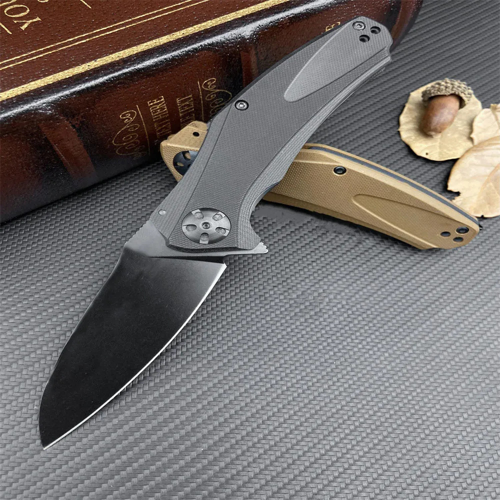 Lightweight EDC 7008 Folding Knife G10 Handle 8Cr14Mov Blade with Clip Self-defense Survival Hunting Wilderness Multi-functional Tools