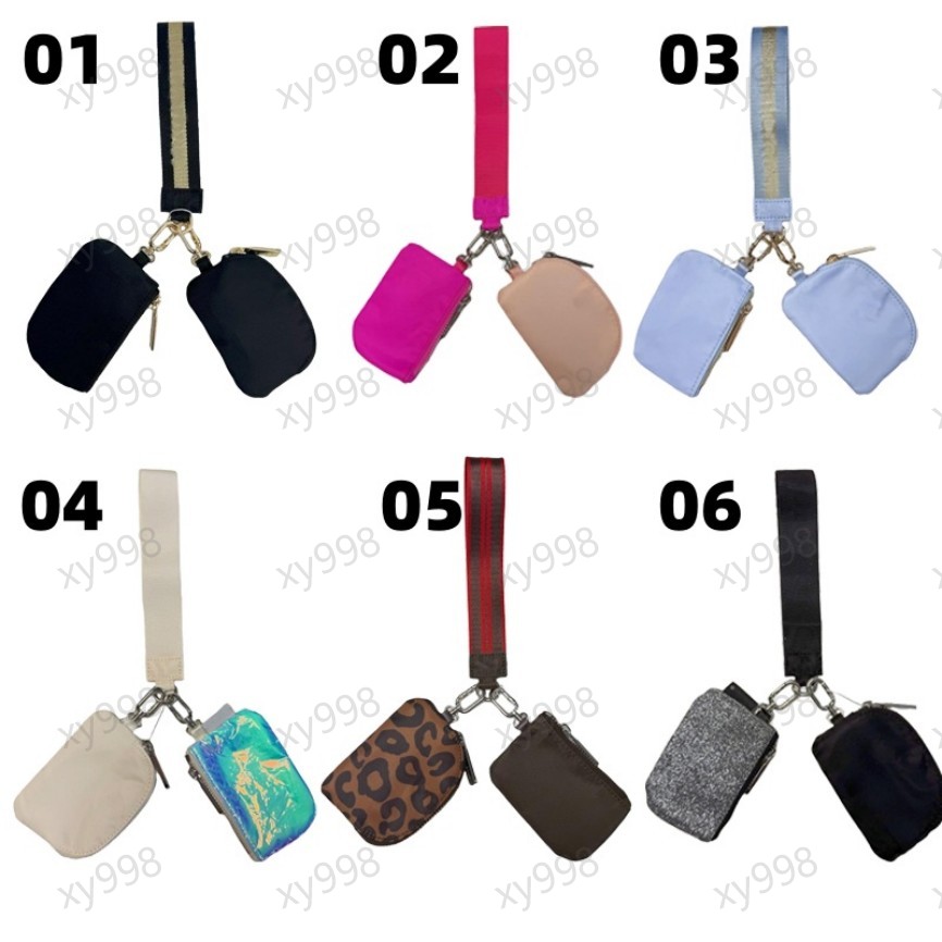 Yoga wristlet keychain wallet yoga bag gym bag mini Designer purse zipper wrap around wrist guard portable coin bag pocket dual hand bags clutch bag