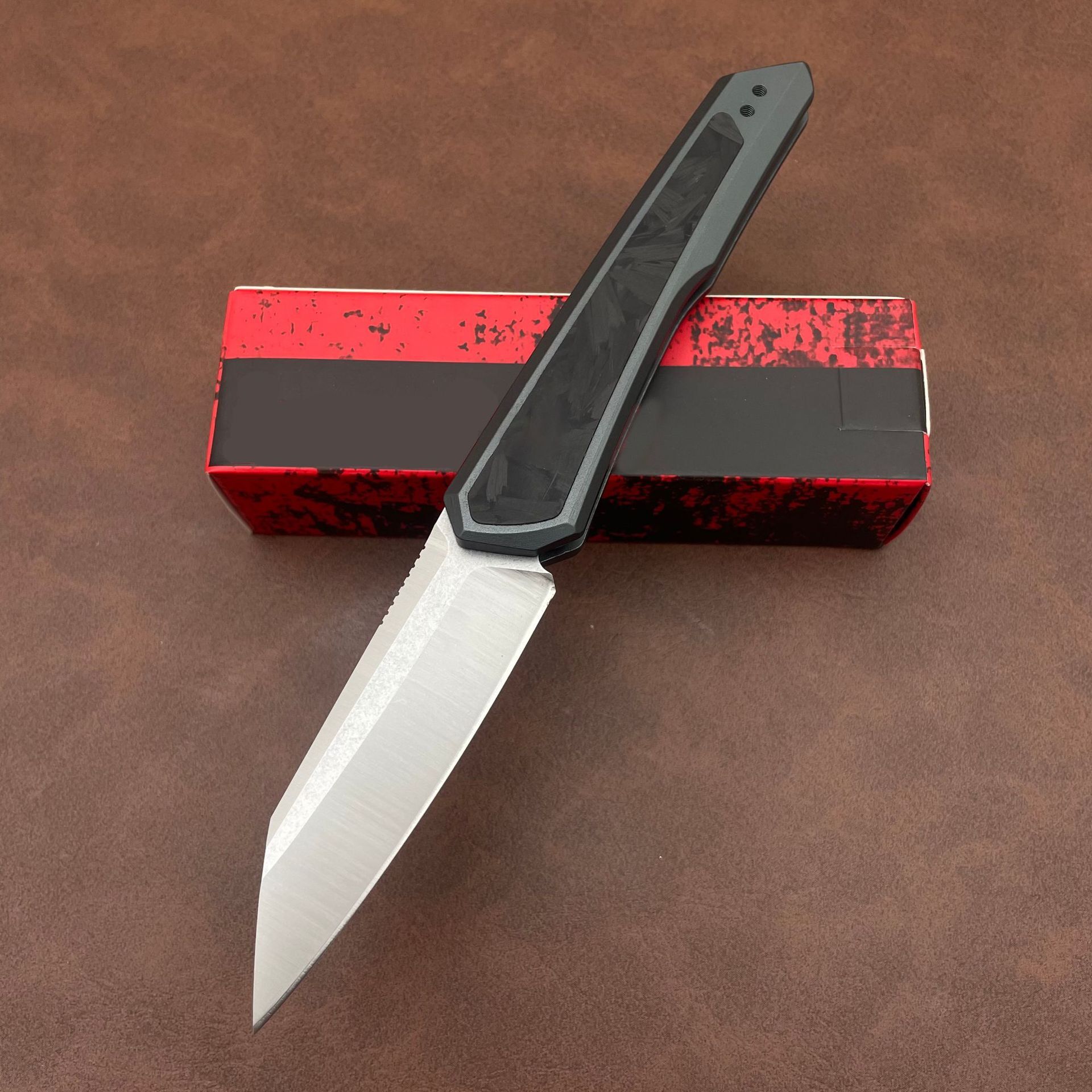 KS 7050 High-Quality Pocket Knife CPM154 Blade T6 Aluminum Frame Embedded with Carbon Fiber Handle Sharp for Outdoor Camping Use