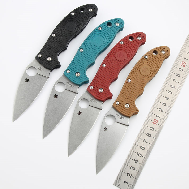 C101 Outdoor Folding with Nylon Fiberglass Handle, S30V High Hardness, Sharp Portable Knife for Camping and Wilderness Survival