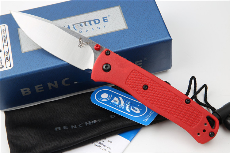 BM 535 Bugout EDC Folding Pocket Knife Black/ White Blade Survival Tactical Knife Outdoor Facas Jackknife Hand Tools Rescue