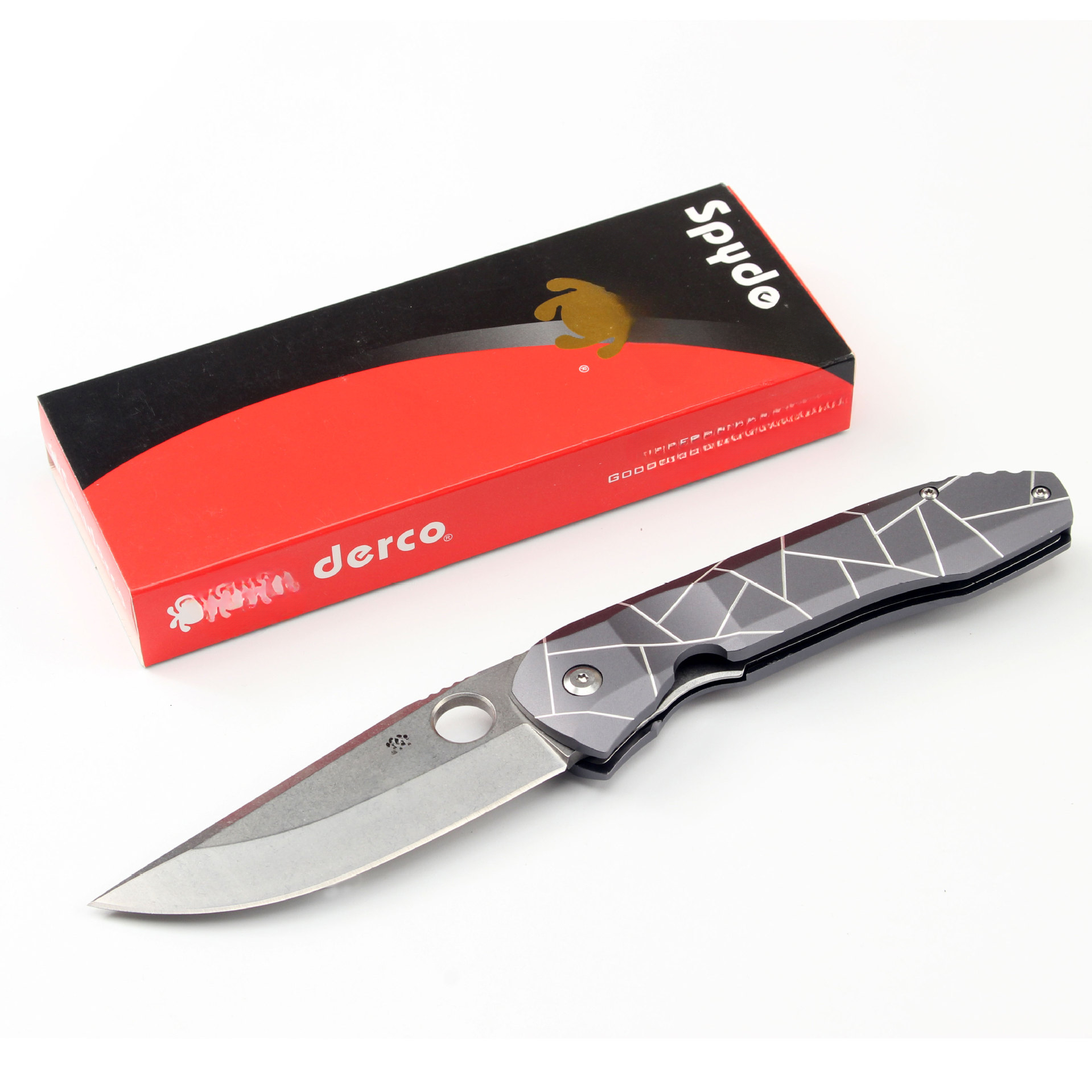C199 Pocket Folding Knife D2 Blade Aluminium Alloy Handle Bearing Flipper Camping Outdoor Survival EDC Utility Knife