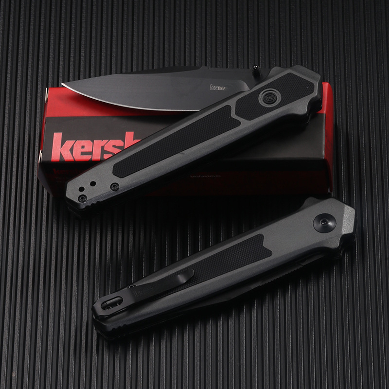 KS-7951 Outdoor Folding Knife 8Cr13Mov Black cleaning blade Portable Camping Survival Pocket Knife