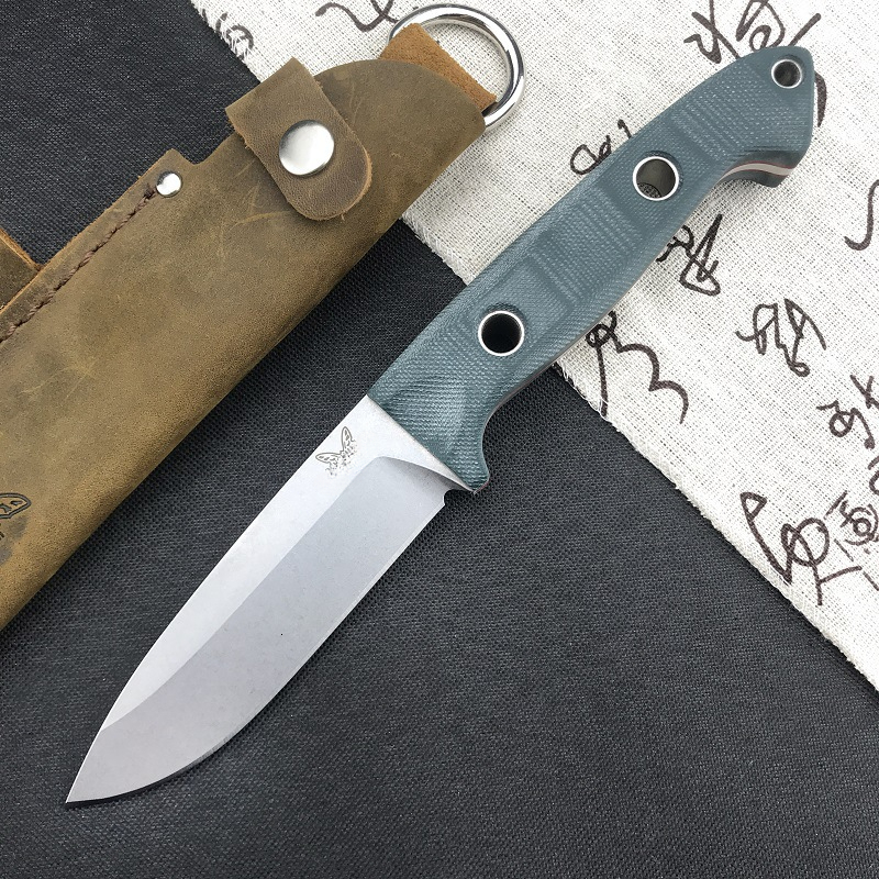 BM 162 Buschcrafter Fixed Blade Knife S30V Blade G10 Handle with Sheath Wilderness EDC Survival Rescue Hunting Knives
