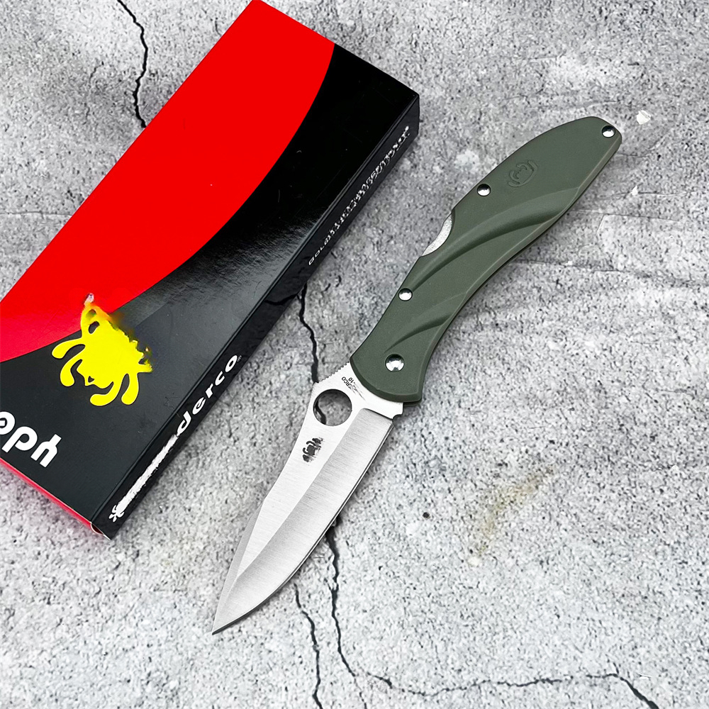 C66 Self Defense EDC Folding Knife D2 Blade Nylon Handle Outdoor Hunting Emergency Use Utility Pocket Tools for Men Women