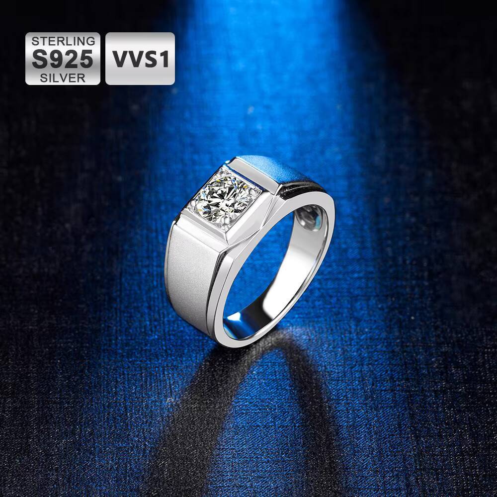 Wholesales Hip Hop Jewelry Custom Championship Rapper Rings 925 Sterling Silver VVS1 Diamond Moissanite Rings for Men