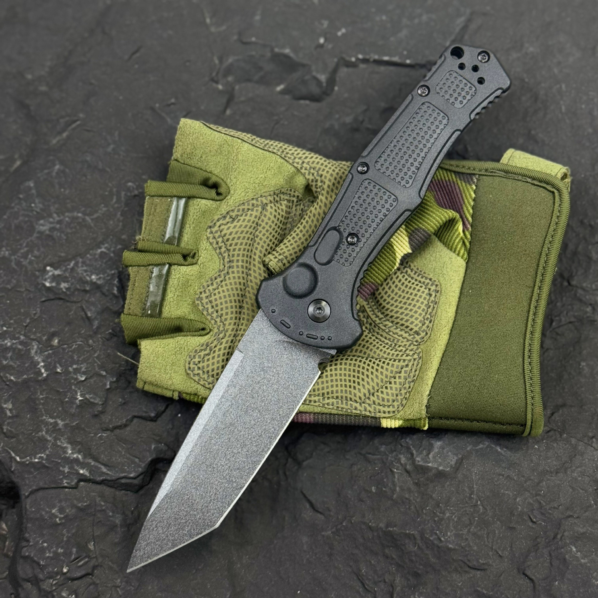9070 Portable Outdoor Pocket Knife D2 Blade Nylon Fiber Handle Camping Fruit Folding Knife EDC Jungle Hiking Adventure Survival Tool
