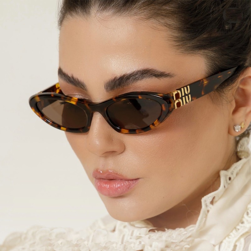 MU Designer Sunglasses Women Trend Frameless Curved Surface Lens Glasses Women's men Luxury Optical MM sun glasses AAA quality