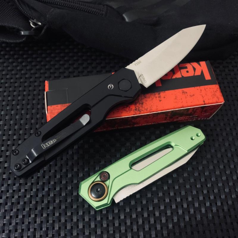 KS 7550 Folding Knife CPM-154 Blade T6 Aviation Aluminum Handle Outdoor Camping Hunting Pocket EDC Knife
