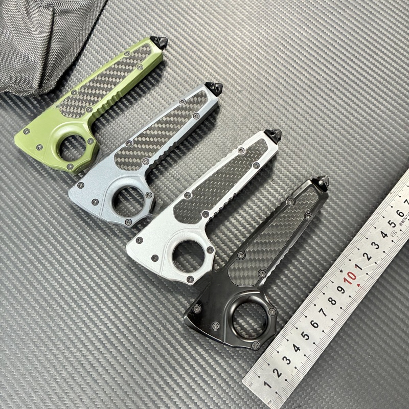 High Quality OTF Knife EDC Knives With Carbon Fiber Handle 440C Steel Tactical Survival Tool For Outdoor Camping Hiking Gear