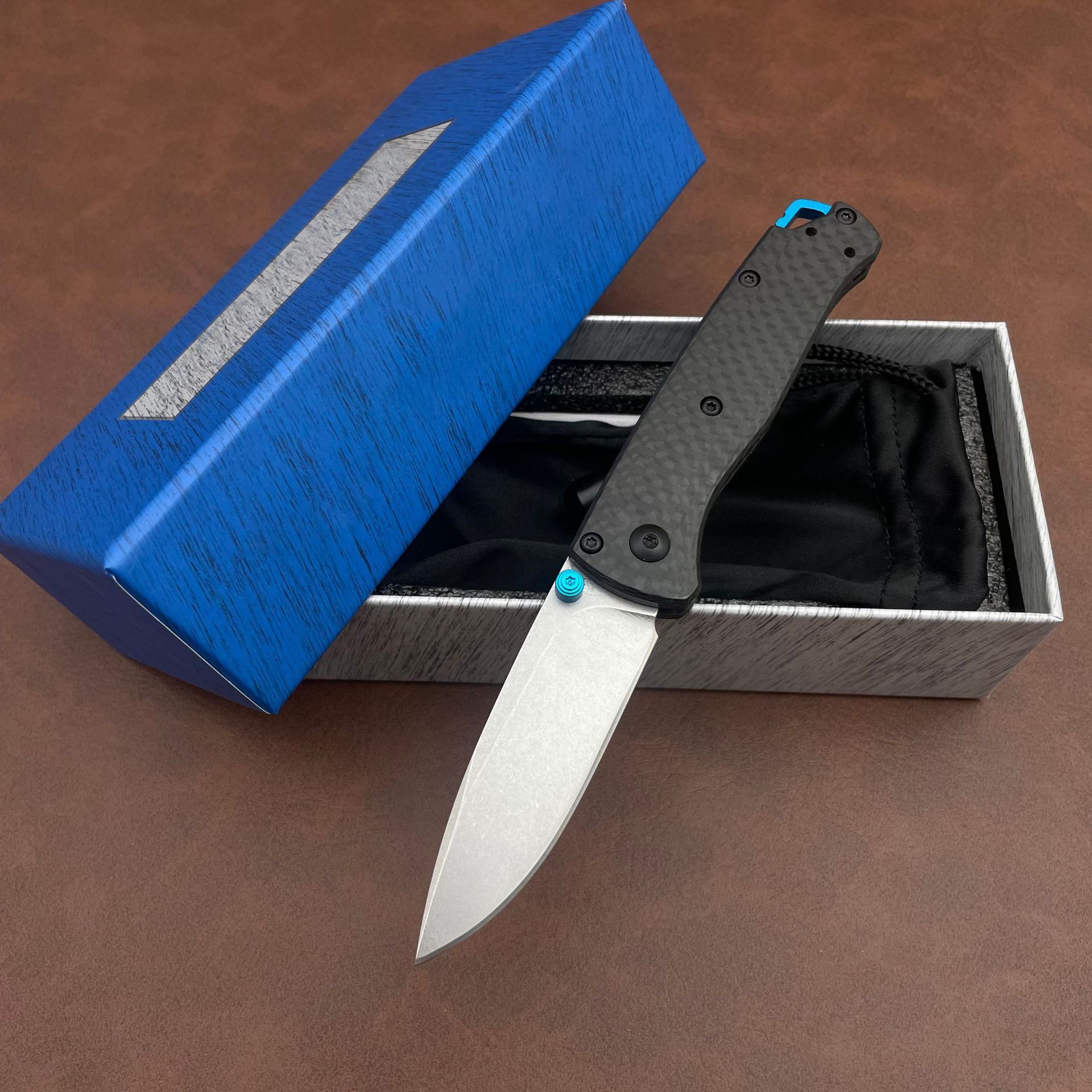 BM 533/535 Folding Knife S90V Blade Carbon Fiber Handles Sharp Field Hunting Knife Survival Tactical Tool with Pocket Clip