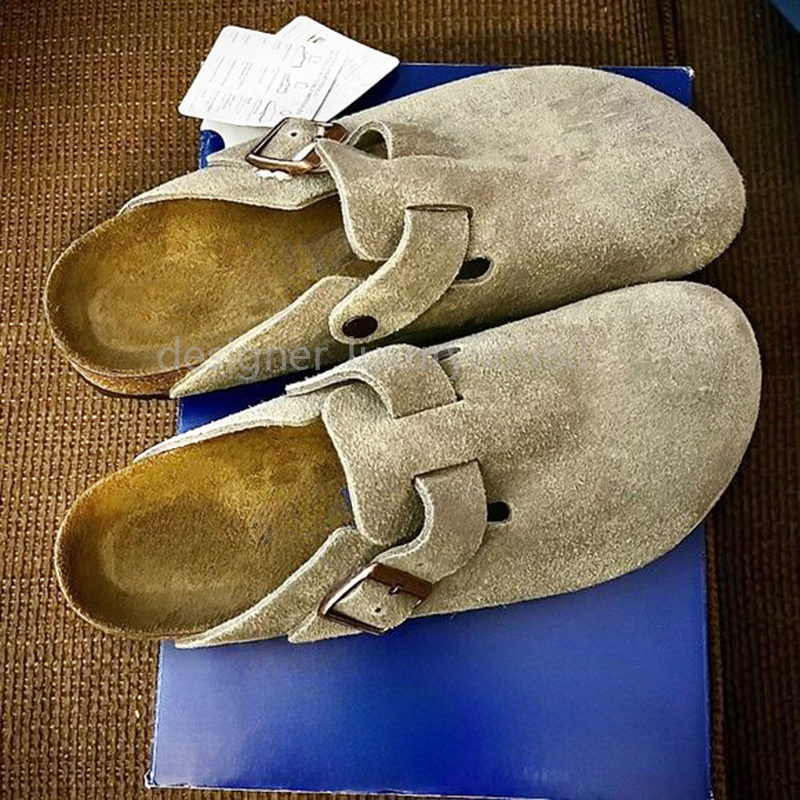 Designer Slippers Women Clog Slippers Men Slides Shoes Genuine Leather Clogs Sandale Men women sliders trainers flip flops sandles sandales size 35-46