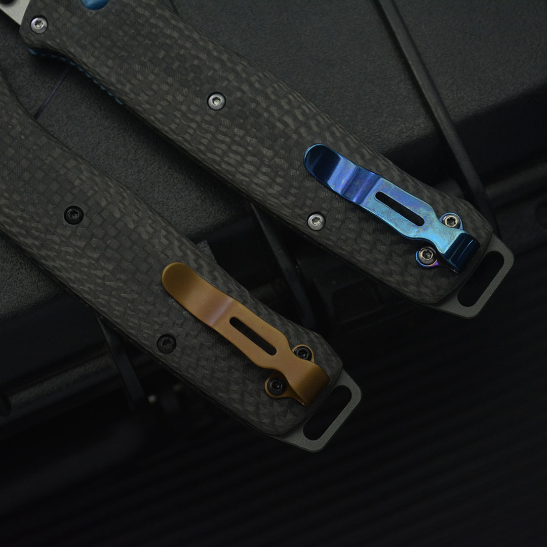 High-Quality Carbon Fiber BM537 Folding Knife with Carbon Fiber Handle, Outdoor Camping Survival Pocket Knife