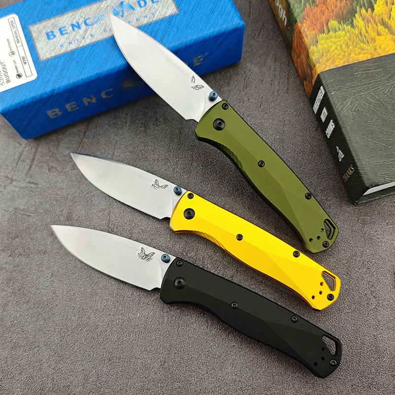 BM 535 Bugout Aluminum Handle Folding Knife D2 Hardness Blade Portable Camping Outdoor Utility Survival Knives EDC