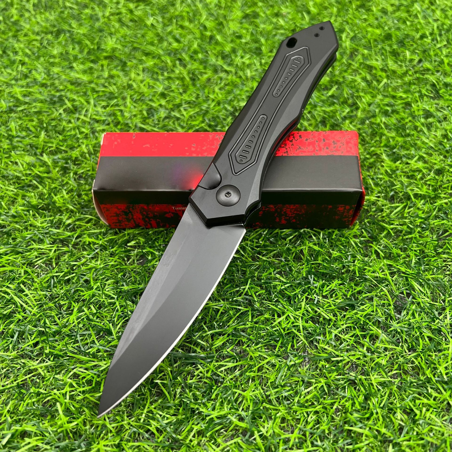KS 7800 Blk Launch 6 Pocket Knife 3.75" Blade CPM154 Steel Treated Aluminum Handle Outdoor Tactical EDC Hunting Knife Men's Gift