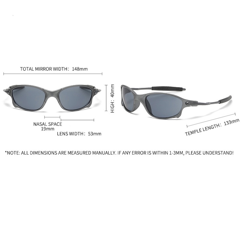 Brand Sports Sunglasses Metal Frame Bicycle Goggles Mens Outdoor Women Luxury Designer Sun Glasses Classic Riding Driving Travel Y2K Steampunk UV Prot