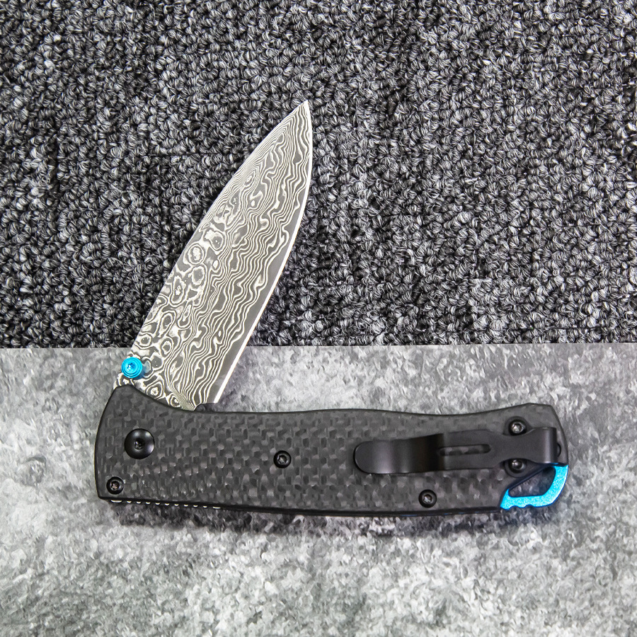 BM 533/535 Folding Knife S90V Blade Carbon Fiber Handles Sharp Field Hunting Knife Survival Tactical Tool with Pocket Clip