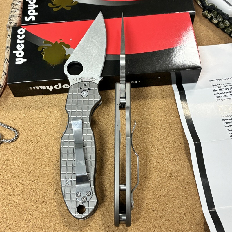 C223 Checkered Aluminum Alloy Handle Folding Knife Outdoor Pocket Knife with Full Steel Handle Camping Hiking Survival Knife Top