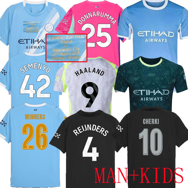 25 26 27 HAALAND soccer jerseys FODEN DOKU Cherki SEMENYO Reijnders football shirt 2026 men kids kits goalkeeper City DONNARUMMA Guehi Year of the Horse Manchester