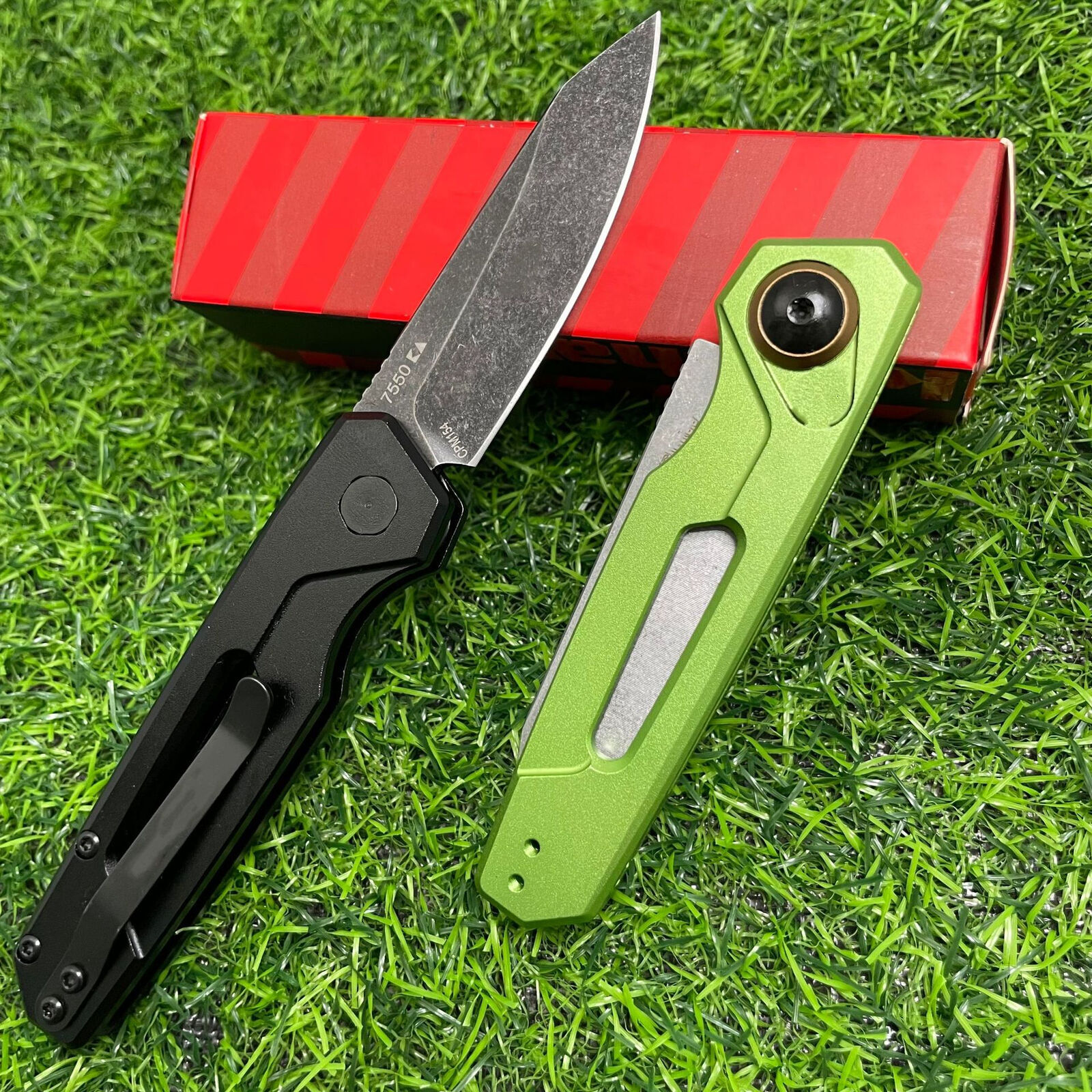 KS 7550 High-Quality T6 Aluminum Handle Outdoor Camping EDC Tactical Hunting Knife Adventure Survival Tool Men's Gift