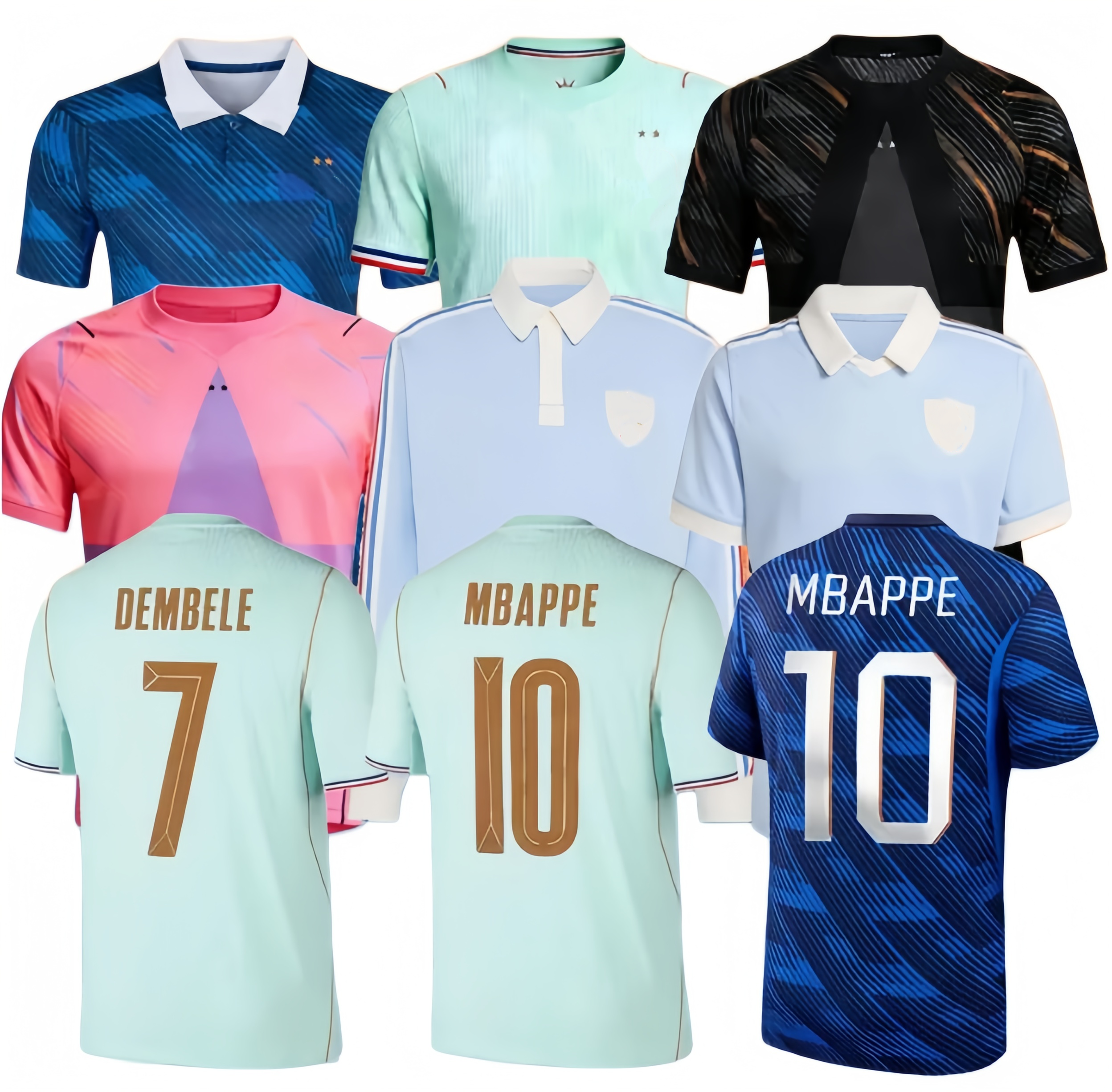 french soccer jersey 26 27 MBAPPE BARCOLA OLISE EKITIKE 2026 DEMBELE Maillots de football shirt equipement de foot Men kids kit enfants France 120TH RUGBY World Cup