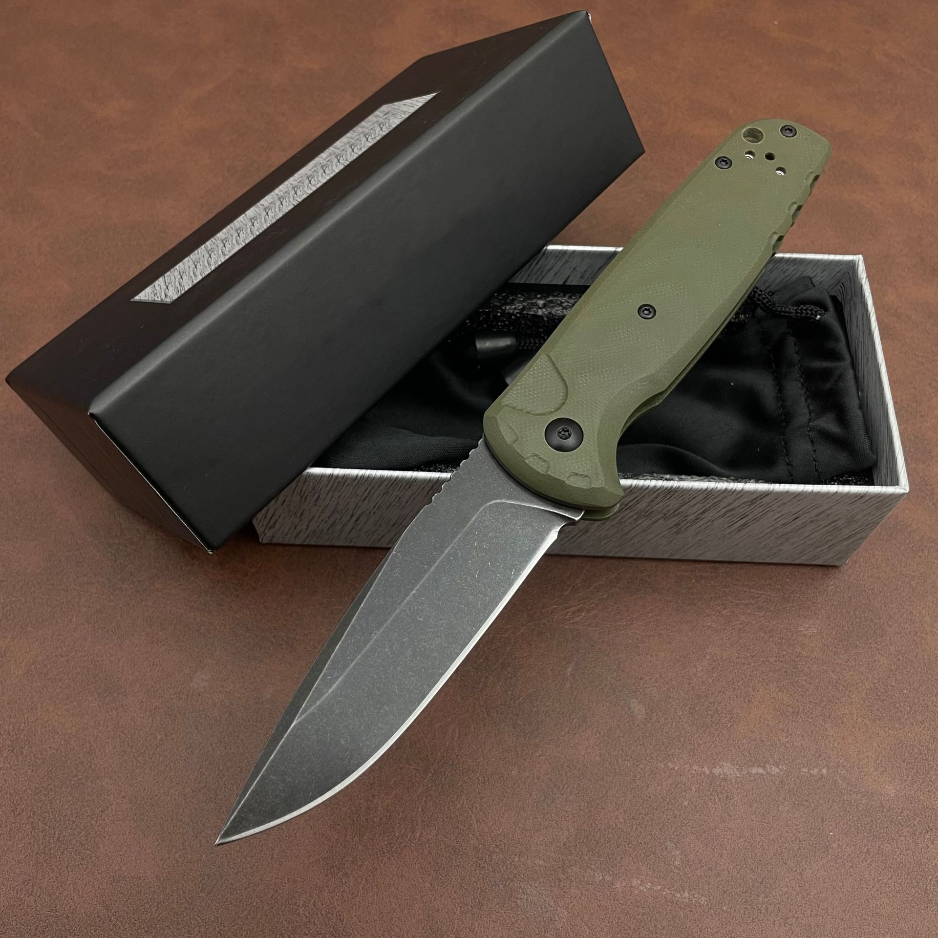 New BM 4300 Auxiliary Pocket Folding Knife D2 Blade G10 Handle EDC Hunting Cutting Survival Knives Outdoor Hiking Camping Tool
