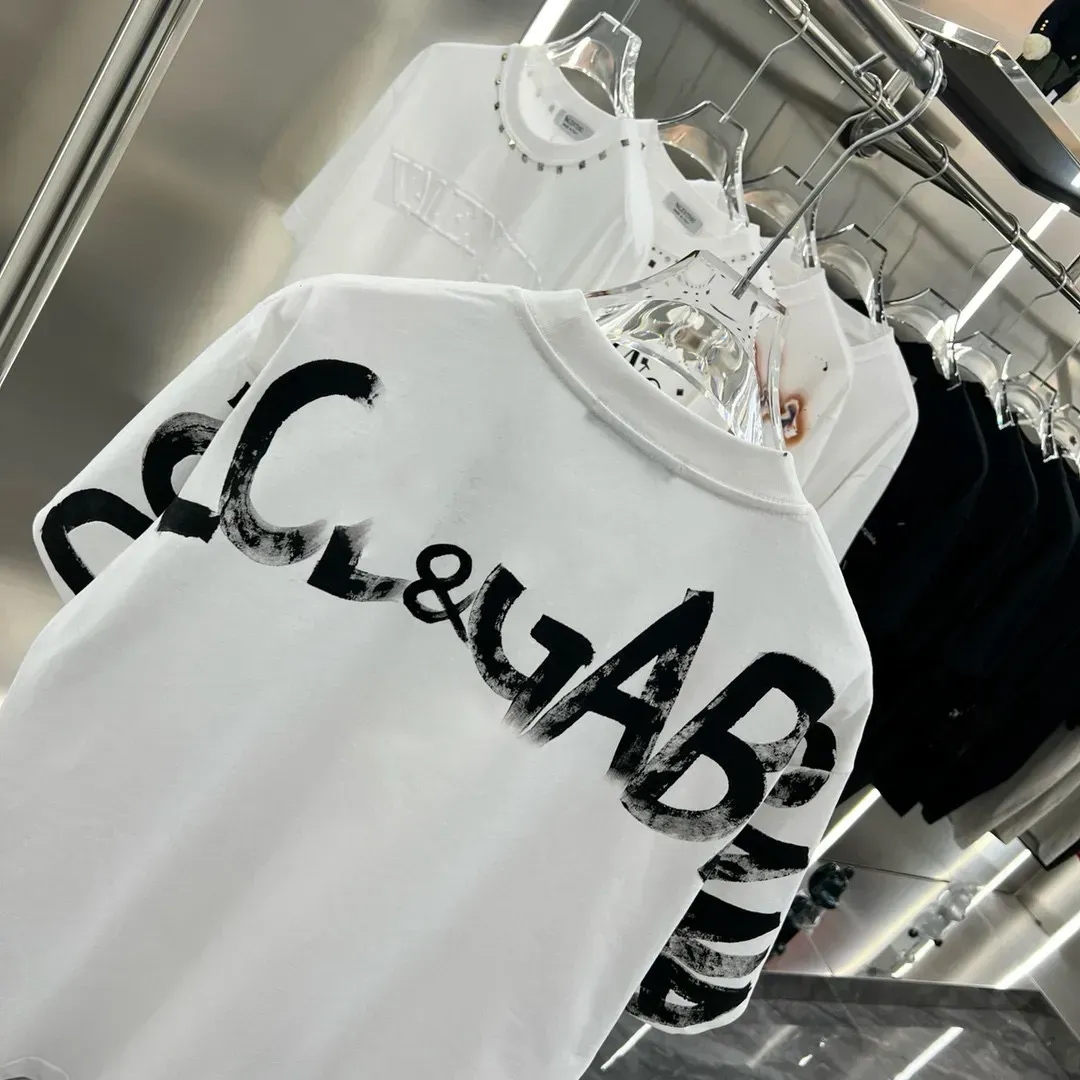 5A Summer Mens Designer T shirt Casual Man Womens Loose Round Neck Tees Embroidered and Letters Print Short Sleeves Top Sell Luxury Fashion Mens Stree