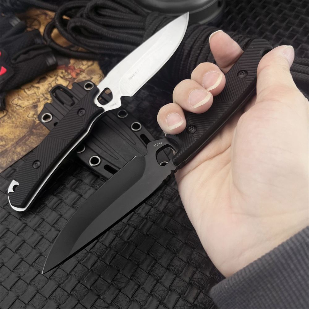 KS 2048 Fixed Blade Knife 8Cr13Mov Blade Nylon Fiber Handle Outdoor Pocket Knife EDC Camping Hunting Survival Military Tools