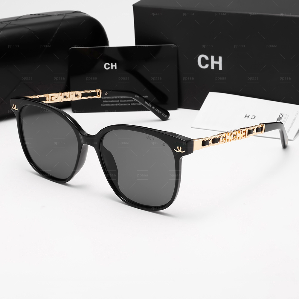 Brand Designer fashion cc Sunglasses for women Men exquisite Y2K Vintage Full Frame Driving Beach shading UV protection polarized glasses gift With box nice