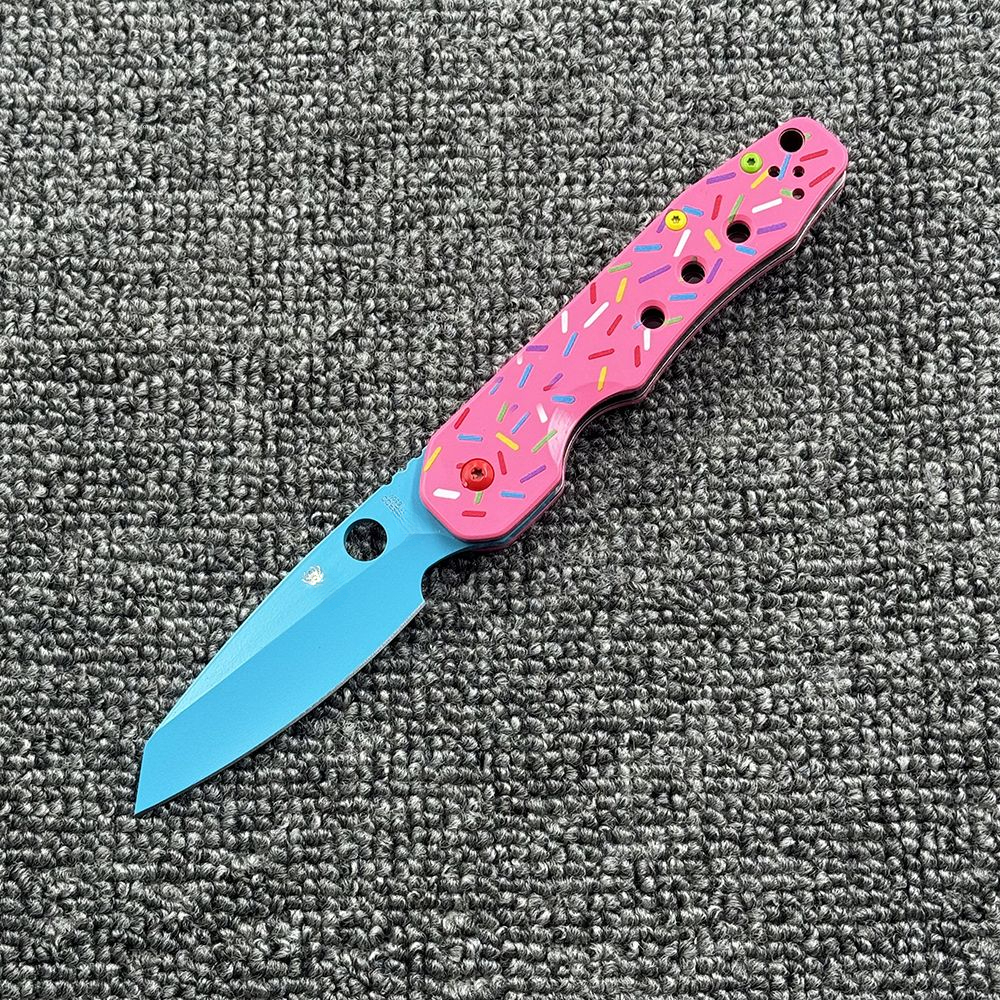 C240 Donut/3D Printed G10 Handle Folding Outdoor Camping Wilderness Survival Tool Knife