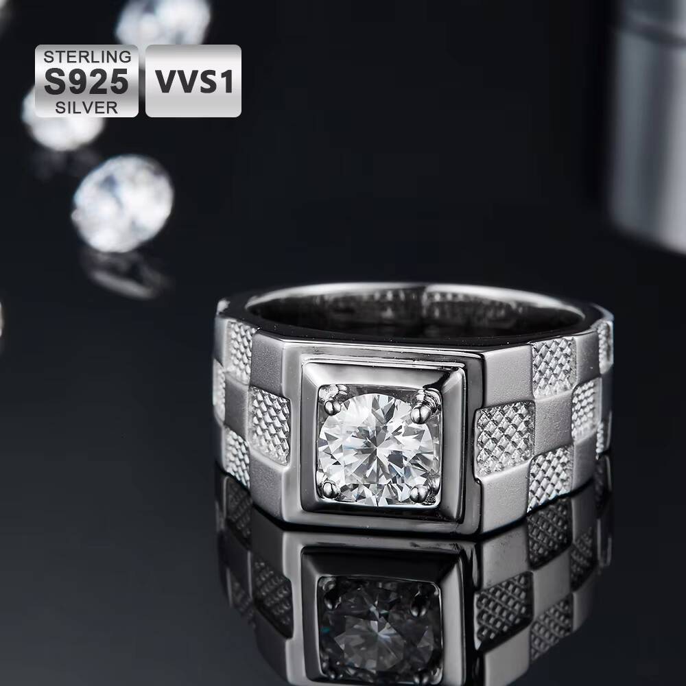 Wholesales Hip Hop Jewelry Custom Championship Rapper Rings 925 Sterling Silver VVS1 Diamond Moissanite Rings for Men