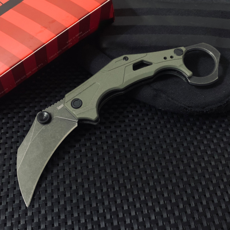 Ks2064Camping Folding Knife 8CR13 Blade G10 Handle Pocket Survival Tactical Hunting Utility Knives EDC Tools