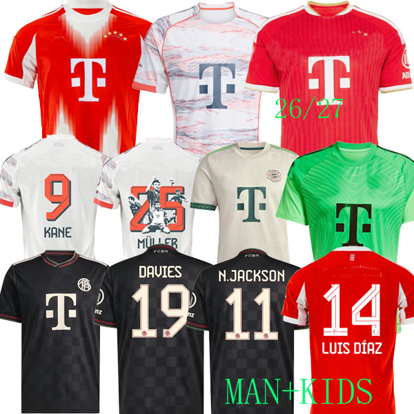25 26 27 KANE Luis Diaz soccer jerseys N.Jackson OLISE SANE 2026 muller Oktoberfest football shirt MUSIALA GNABRY BAYERNS home third away men kids kits KIMMICH
