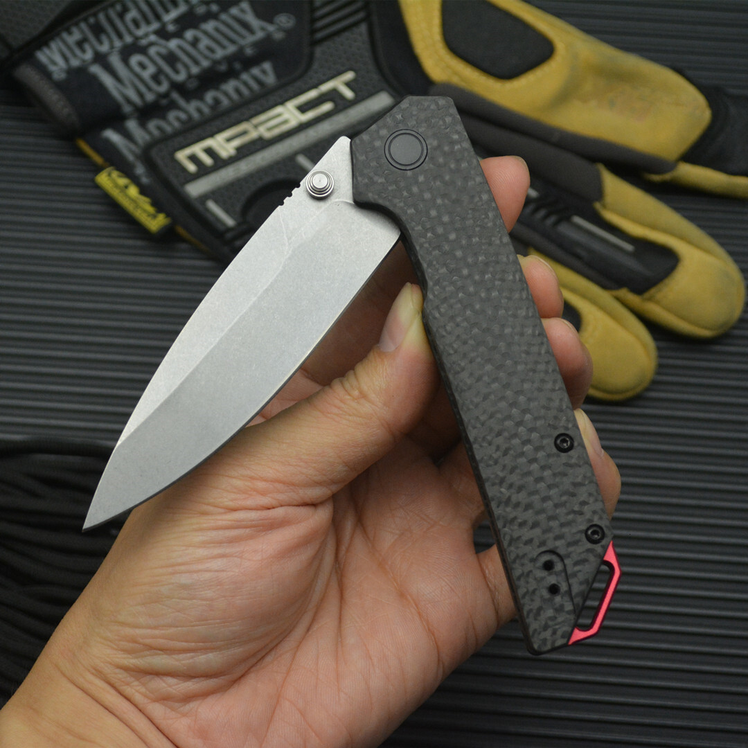 KS2038 m390 steel Carbon fiber outdoor camping Hunting survival tactical Gear EDC Defense utility pocket knife