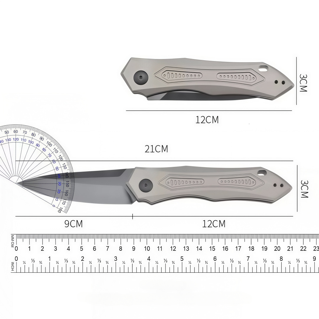 KS 7800 6 Pocket Knife 3.75" Blade CPM154 Steel Treated Aluminum Handle Outdoor Tactical EDC Hunting Knife Men's Gift