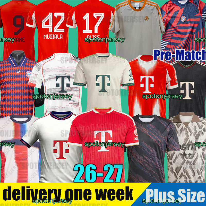 BAYERNS soccer Jersey muNIChES 26 27 KANE soccer jersey 125TH JACKSON GNABRY GORETZKA KIMMICH MUSIALA OLISE MULLER Special football shirt 2026