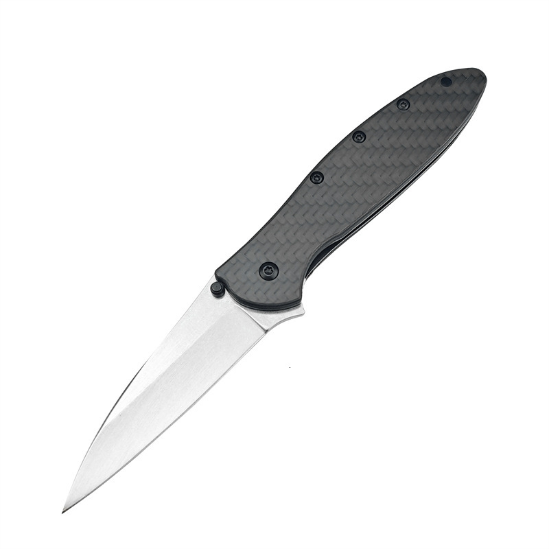 KS 1660 Outdoor Folding Knife 8Cr13MoV Steel Blade with Carbon Fiber Handle Camping Hunting Mountaineering Everyday Carry Tool
